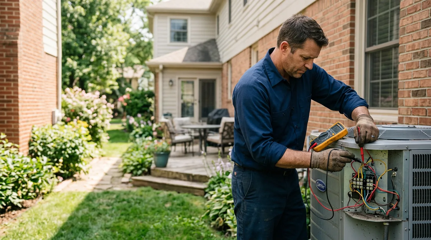 HVAC technician working near North Brunswick, NJ